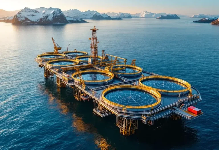 Ce que vous voyez n'est pas un bateau ! Avec ses 385 mètres de long, le Havfarm est tout simplement la plus grande ferme off-shore de saumons au monde