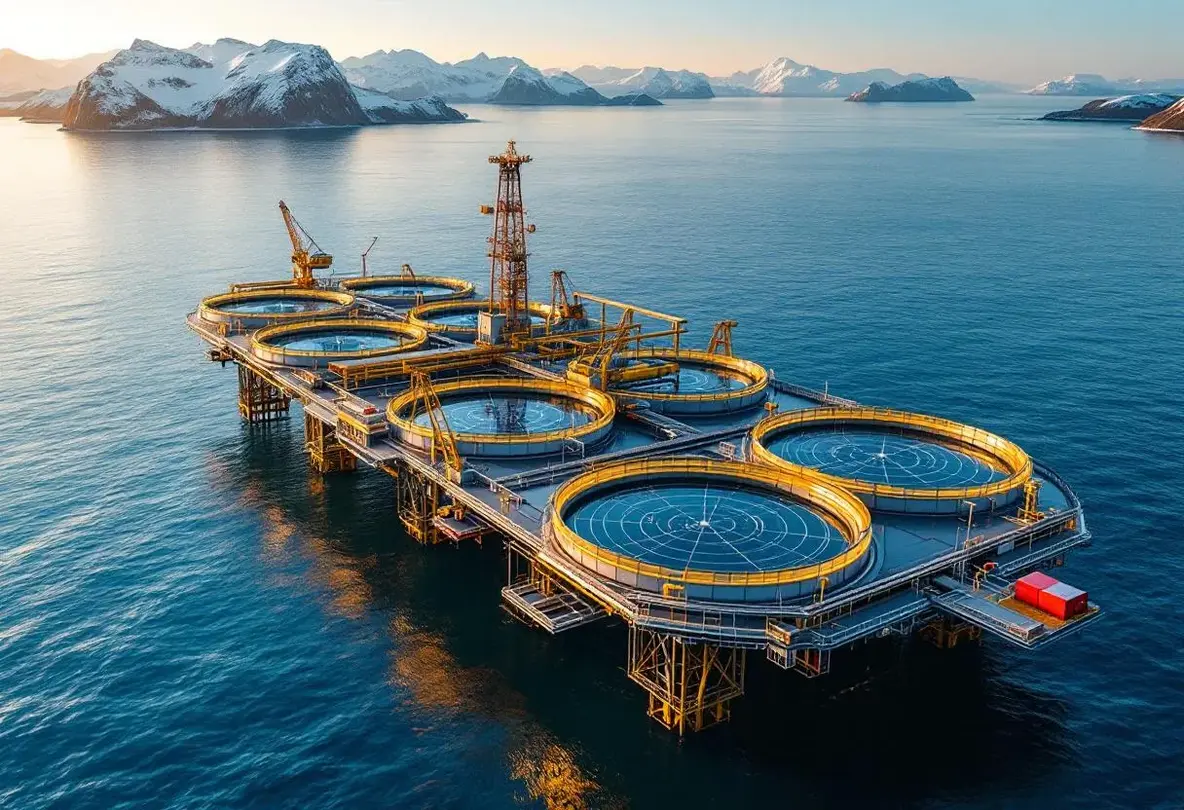 Ce que vous voyez n'est pas un bateau ! Avec ses 385 mètres de long, le Havfarm est tout simplement la plus grande ferme off-shore de saumons au monde