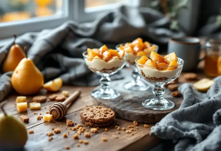 Poires fondantes et croquant de spéculoos : ce cheesecake minute sans cuisson est le goûter automnal idéal !