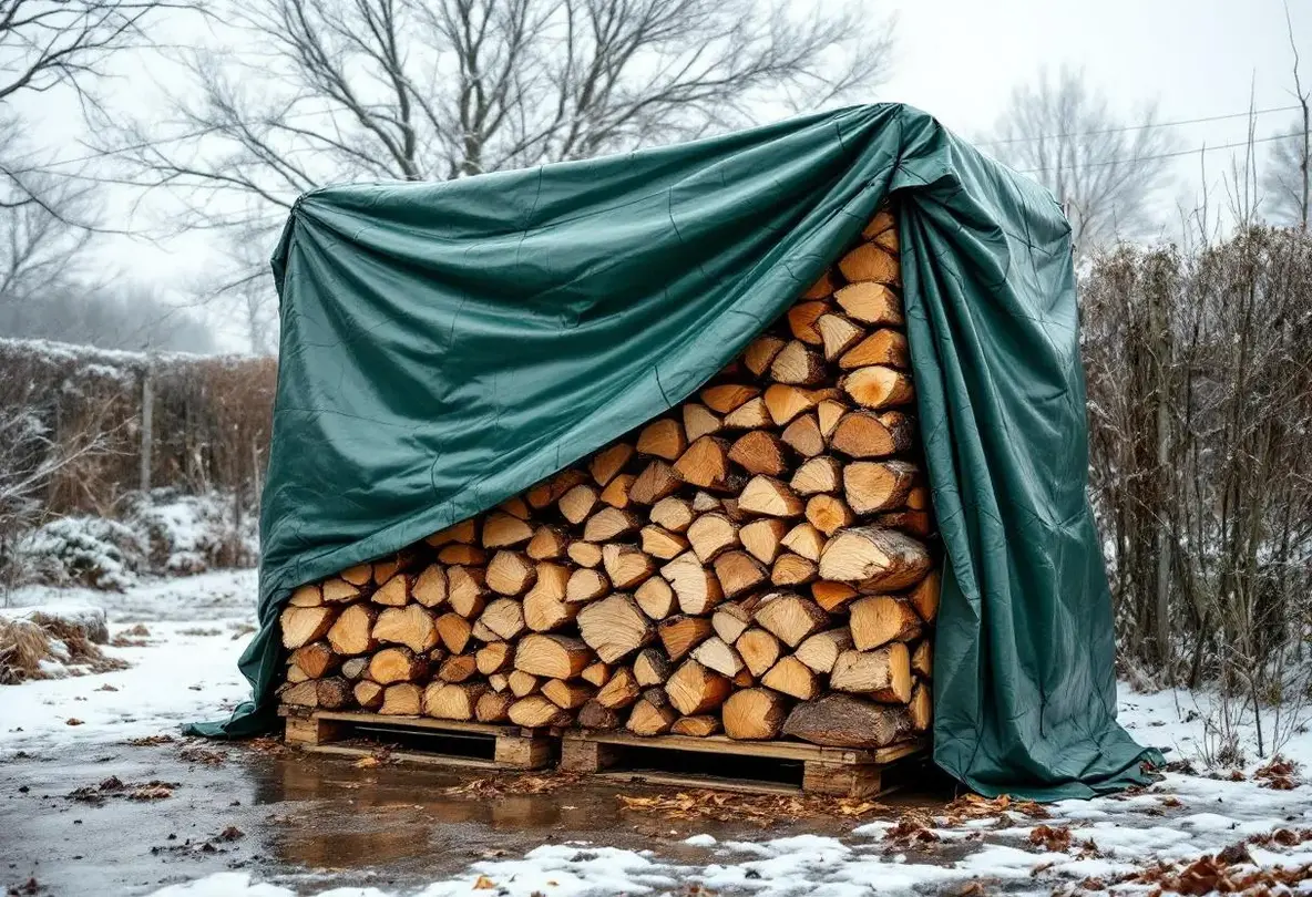 Protégez votre bois tout l’hiver : la bâche à bûches tombe à 16,99 € chez Cdiscount