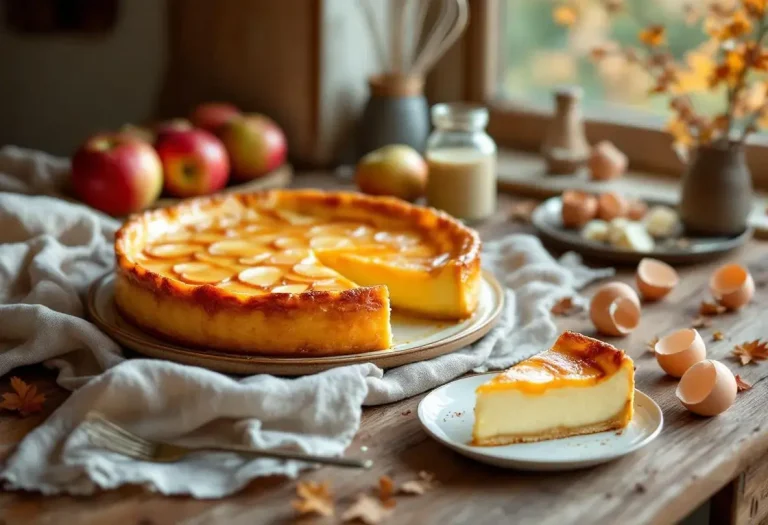 Un flan au parfum vanillé et aux pommes fondantes : la douceur maison de ma grand-mère qui illumine les après-midis d’automne