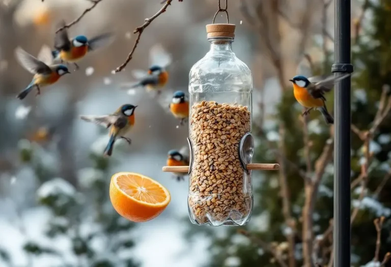 16 mangeoires DIY ultra économiques en récup pour un jardin rempli d’oiseaux toute l’année (plus une astuce anti-écureuils)