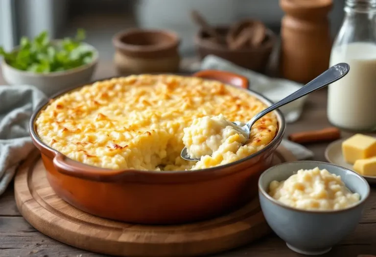 Ce riz au lait lentement infusé au four se transforme en douceur fondante qui fait craquer les grands comme les petits