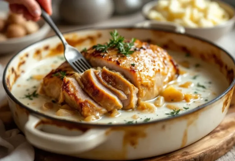 Ce rôti de porc cuit au lait est si fondant qu’on le savoure à la cuillère