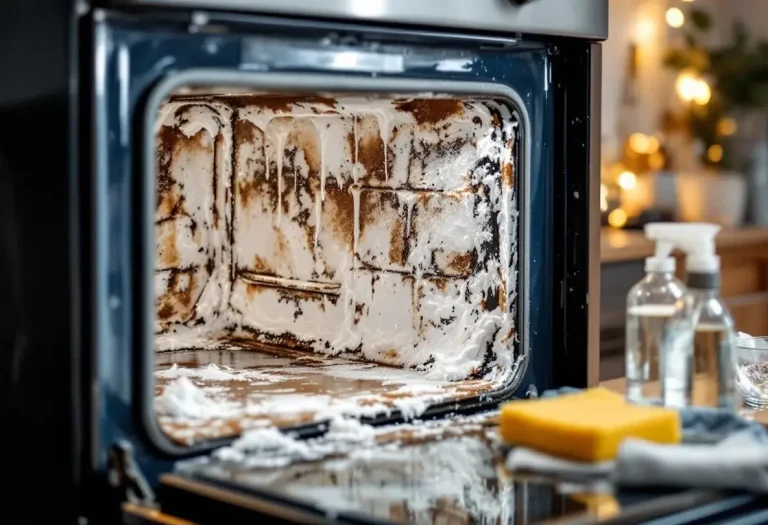 Four très sale : oubliez les produits toxiques, cette pâte blanche agit la nuit sans frotter
