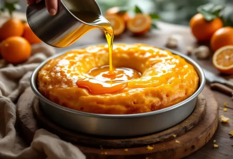 Gâteau à l’orange tout simple, imbibé d’un sirop chaud pour un moelleux irrésistible