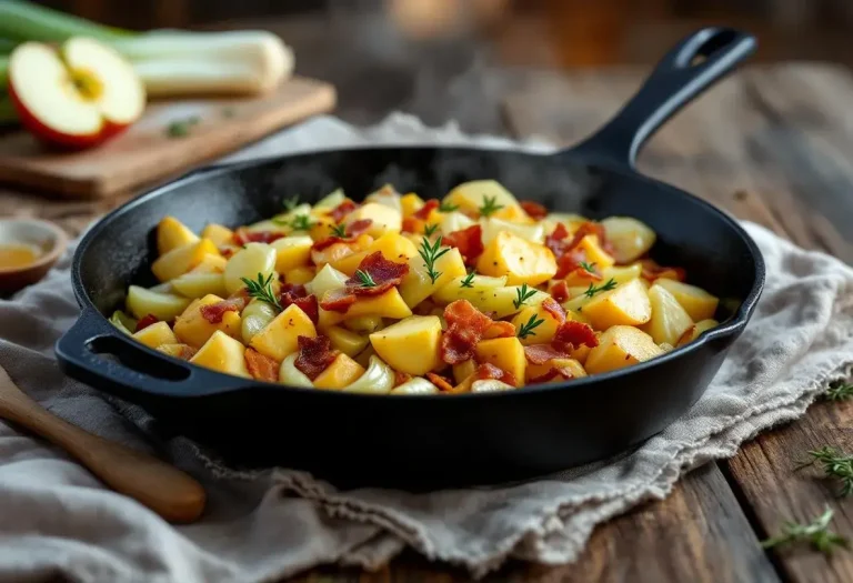 « Je la prépare en 10 minutes pour toute la famille » : ma poêlée poireaux-pommes-lardons ultra simple et tellement rapide