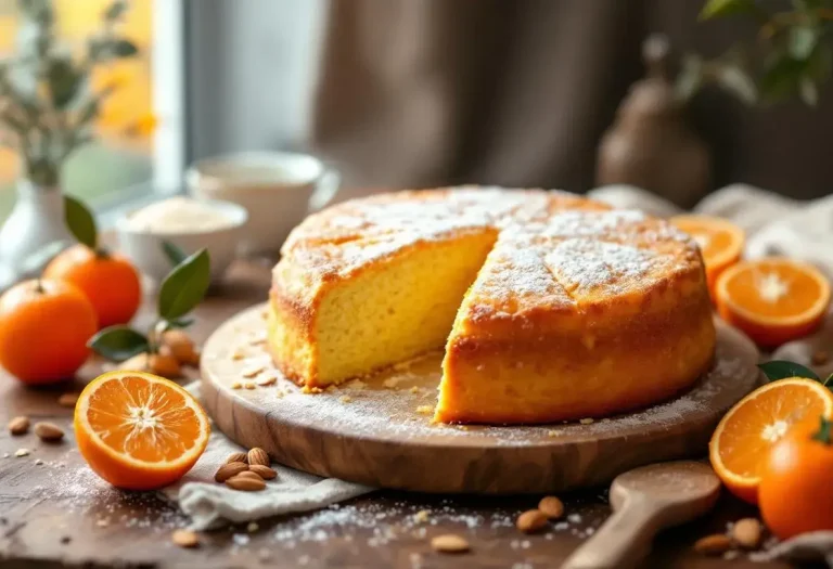 Moelleux comme un nuage doré par le soleil, ce gâteau aux clémentines et amandes se réalise en moins de 15 minutes