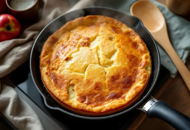 Personne ne devine qu’il est fait à la poêle : ce gâteau aux pommes bluffe à chaque fois