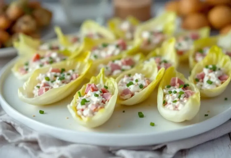 Petites barquettes d’endive au jambon pour un apéritif ultra rapide et express