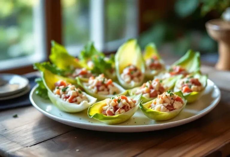 Petites barquettes d’endive au jambon pour un apéritif ultra rapide, express et gourmand
