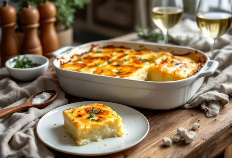Tout crémeux et bien doré : quand je prépare ce gratin de pommes de terre au chèvre, tout le monde en redemande !