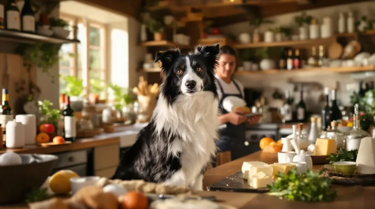 chien de berger noir et blanc