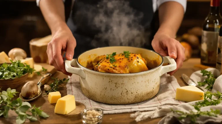 peut on faire un poulet au vin jaune la veille