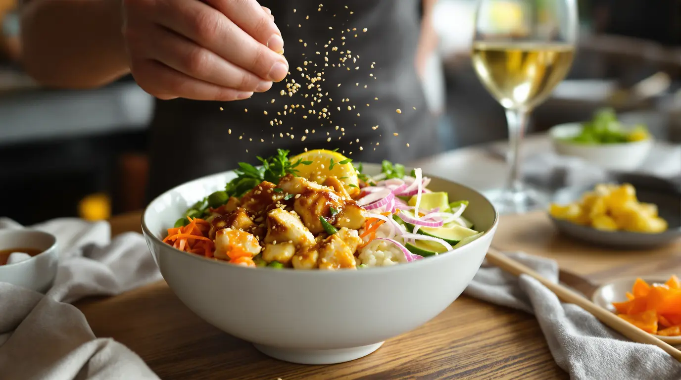 recette poke bowl poulet