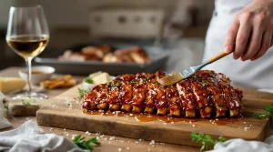 travers de porc au miel et sauce soja au four