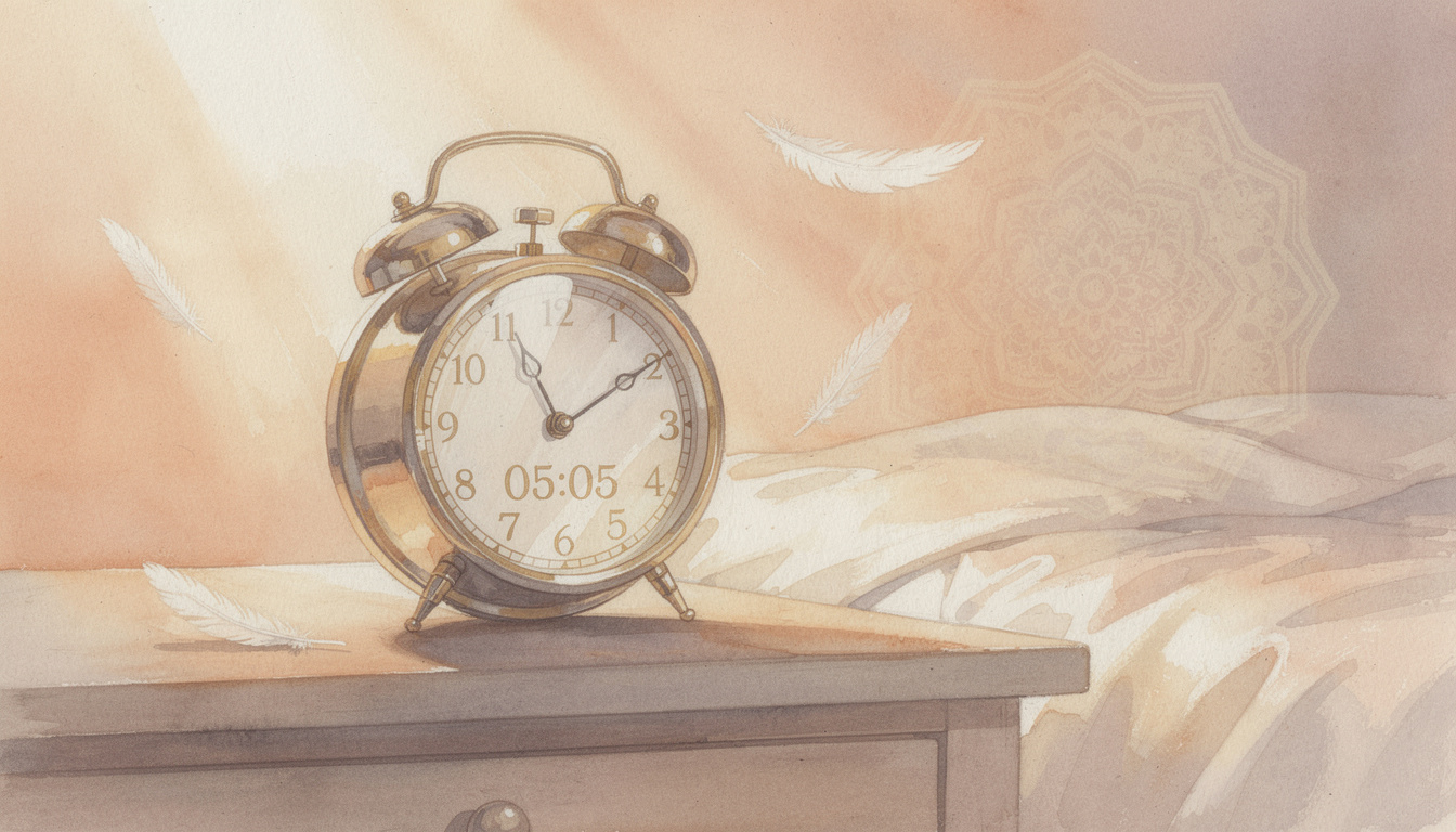 Découvrez la signification de l’heure miroir 05h05 et ses messages cachés explorez la signification mystérieuse de l'heure miroir 05h05 et découvrez les messages secrets qu'elle peut vous transmettre.